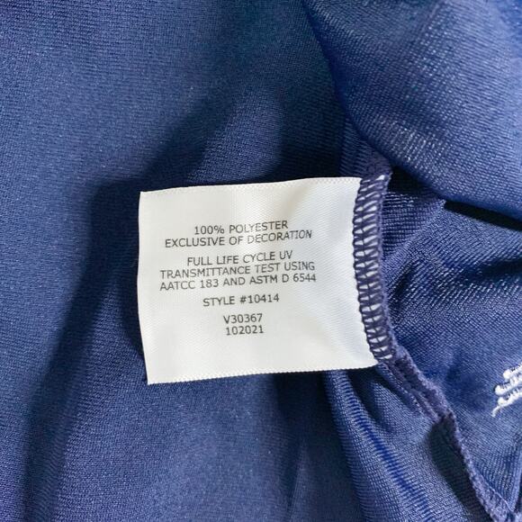 Coolibar Women's Navy Swim Skirt Leggings - Picture 10 of 10